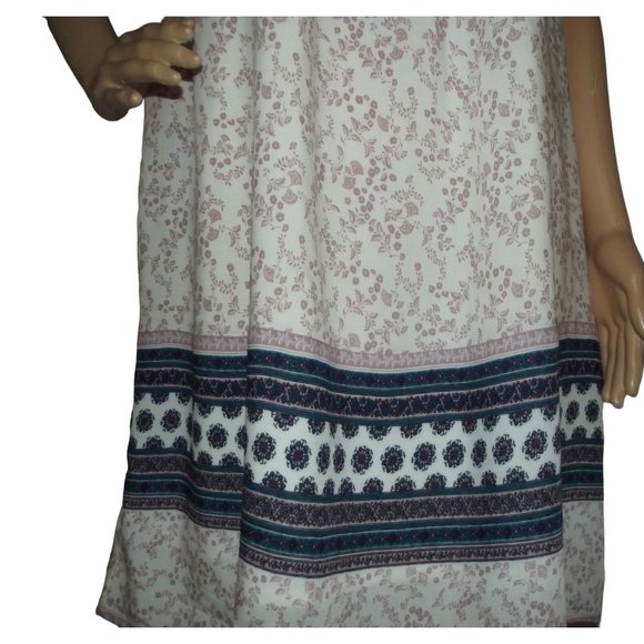 Old Navy Dress XL Short Sleeve Shift floral print v-neck boho peasant Summer - Picture 5 of 10